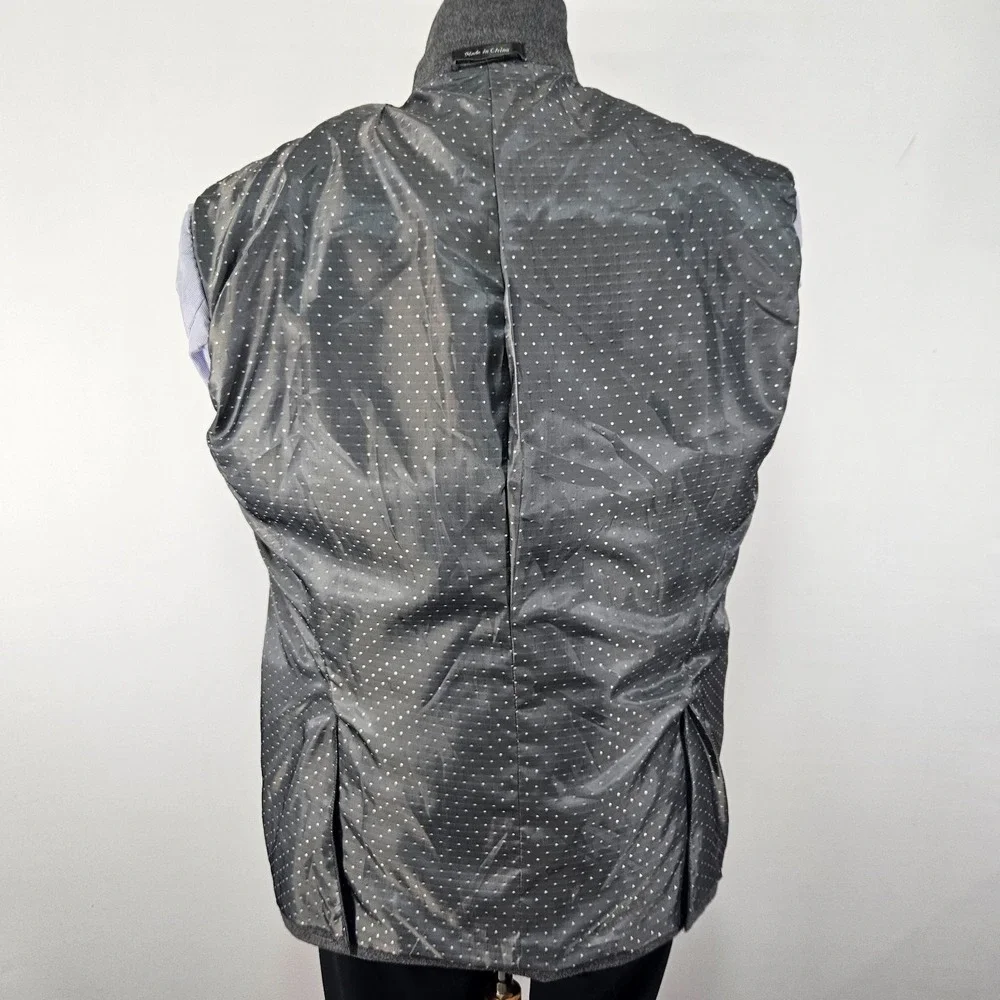 Michael Strahan Collection Men's‎ Sport Coat Blazer Two Button Gray Flannel 46R